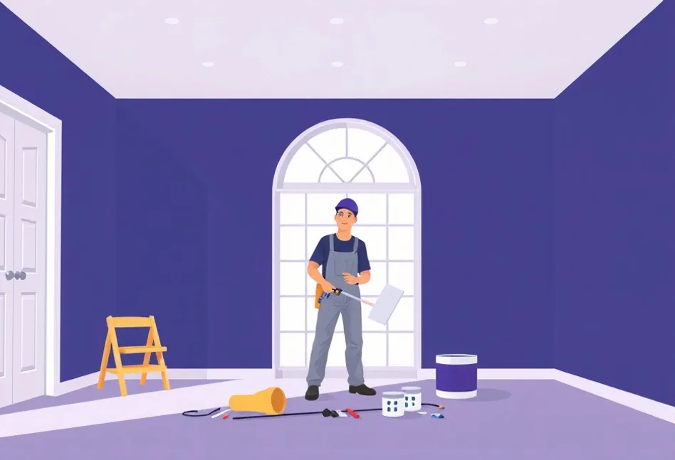 Intérieur rénové après travaux de peinture à Tours