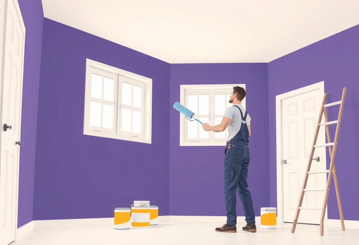 Peintre Tours 37000 en intervention sur un chantier